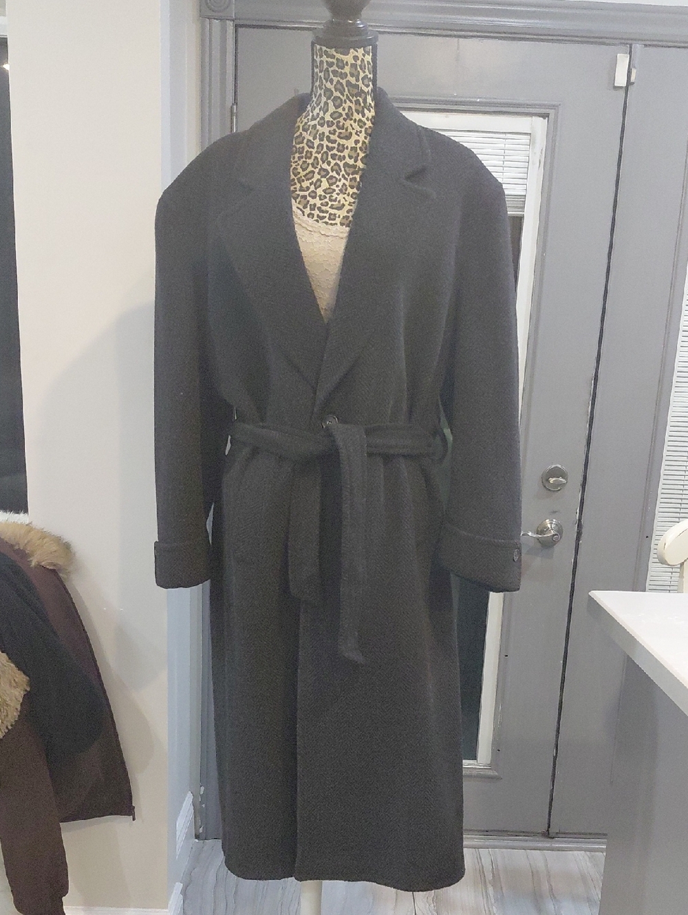 Jones New York Black Satin-Lined Coat